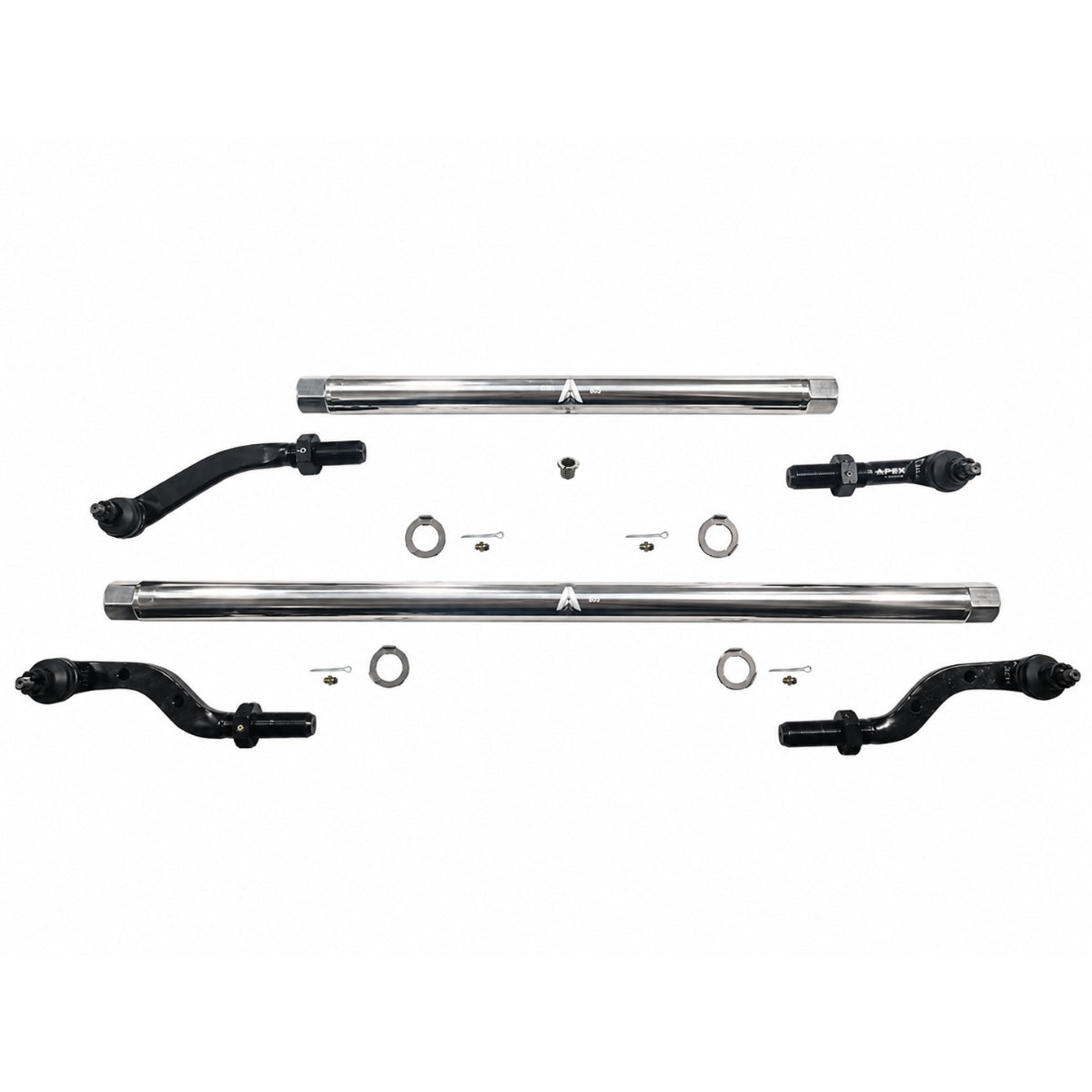 KIT125 - Jeep Wrangler JL & Gladiator JT - 2.5 Ton ProLock Tie Rod & Drag Link Assembly - Polished Aluminum