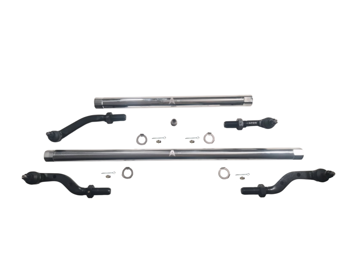 KIT601 - Jeep JK - FOR AXLE UPGRADE OPTIONS ONLY  - 2.5 Ton Tie Rod & Drag Link Assembly - Polished Aluminum