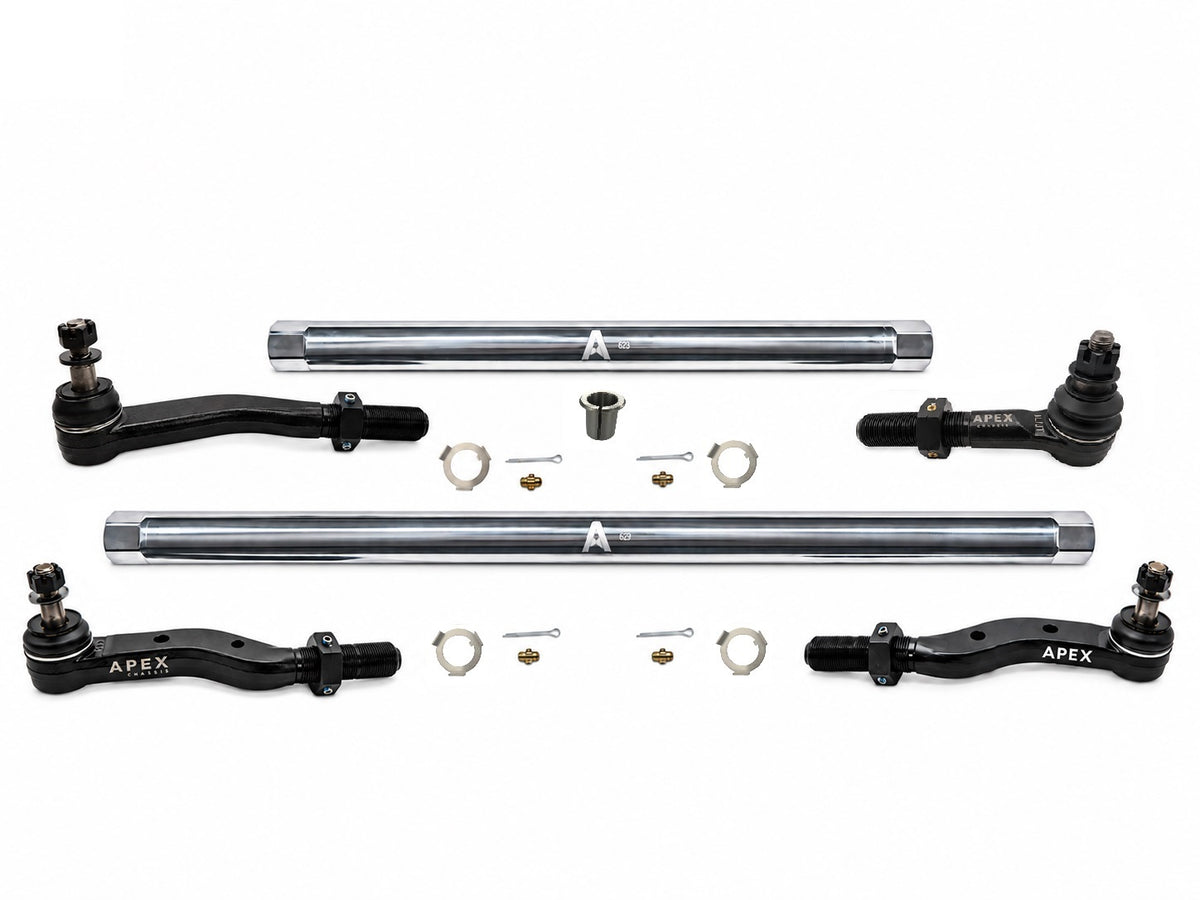 KIT125 - Jeep Wrangler JL & Gladiator JT - 2.5 Ton ProLock Tie Rod & Drag Link Assembly - Polished Aluminum