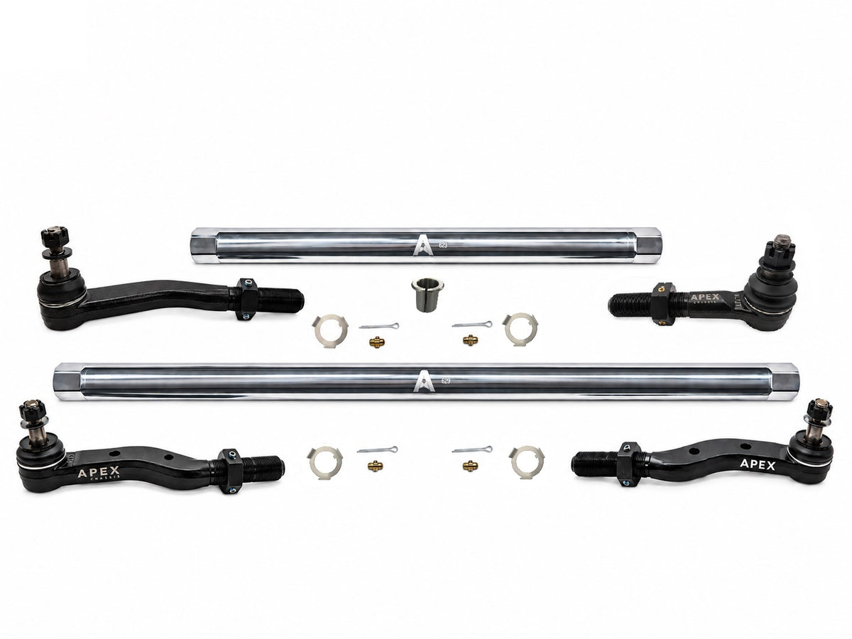 KIT125 - Jeep Wrangler JL & Gladiator JT - 2.5 Ton ProLock Tie Rod & Drag Link Assembly - Polished Aluminum