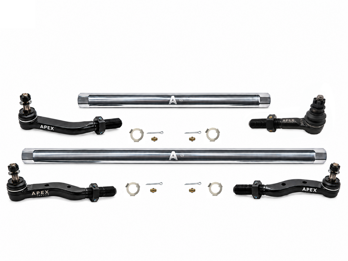 KIT125 - Jeep Wrangler JL & Gladiator JT - 2.5 Ton ProLock Tie Rod & Drag Link Assembly - Polished Aluminum