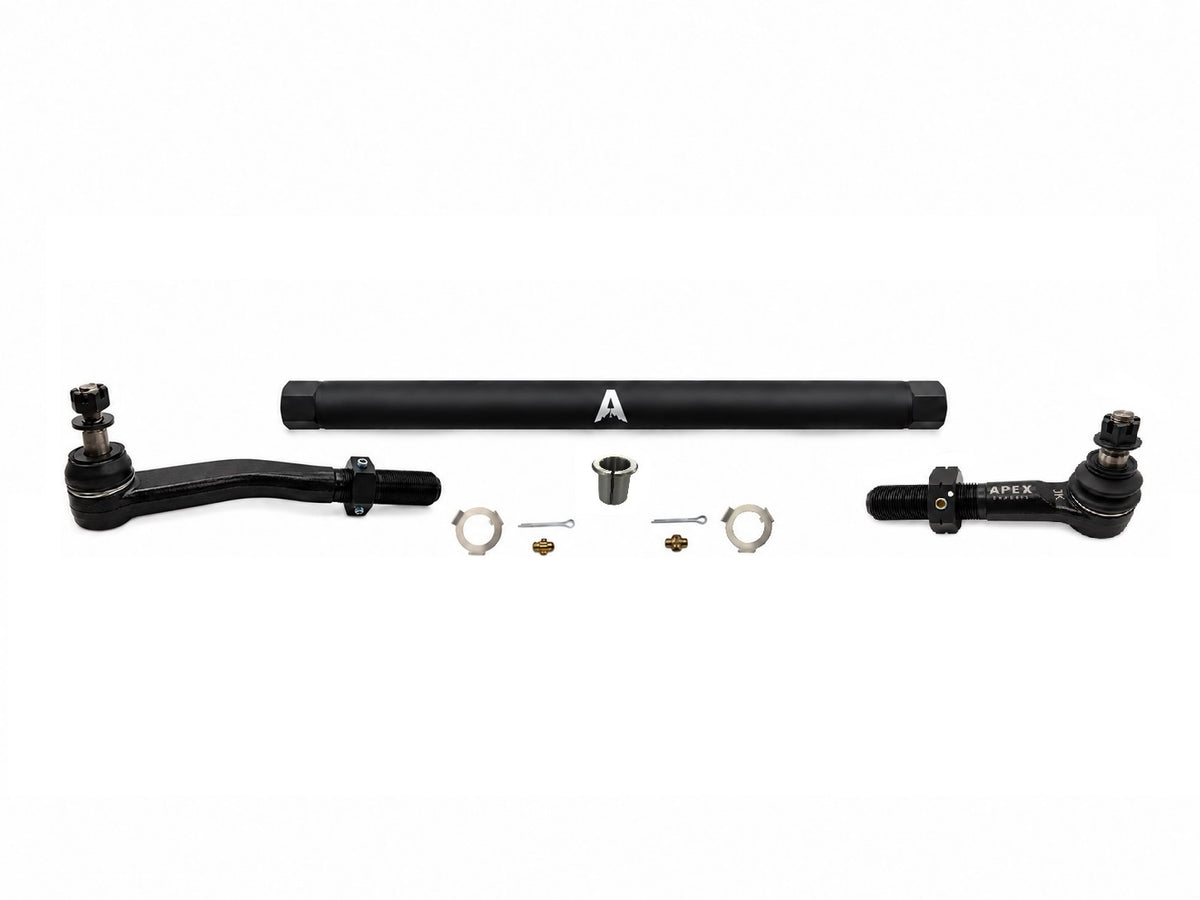 KIT138 - Jeep Wrangler JK 2.5Ton ProLock Drag Link Assembly - YesFlip - Black Aluminum