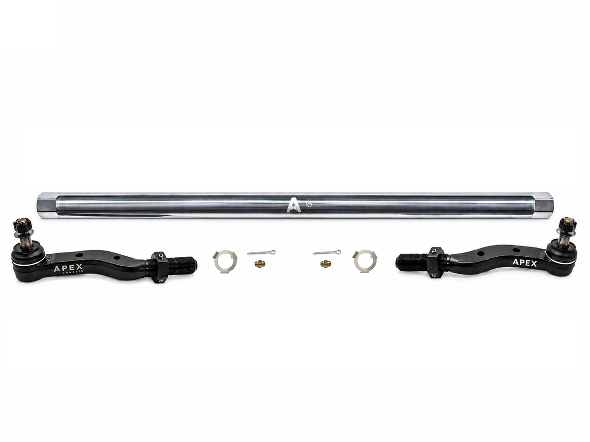 KIT141 - Jeep Wrangler JK 2.5Ton Tie Rod Assembly - Polished Aluminum